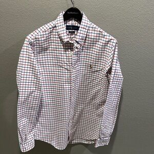 Polo 🏇 by Ralph Lauren Men's Red and Blue Check Shirt